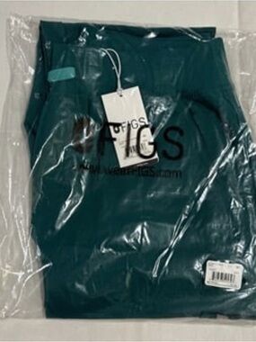 Figs Scrub Pants, Hunter Green, Yola HW M/Petite